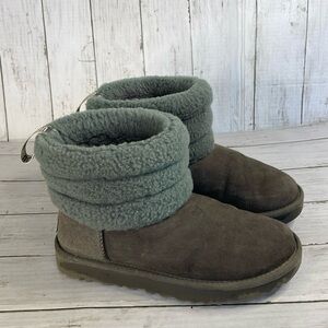 UGG Fluff Mini Quilted Grey Bootie